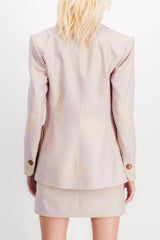 Printed Rita tailoring blazer with wide pockets