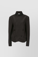 Double buttoned tailoring veste with high neck
