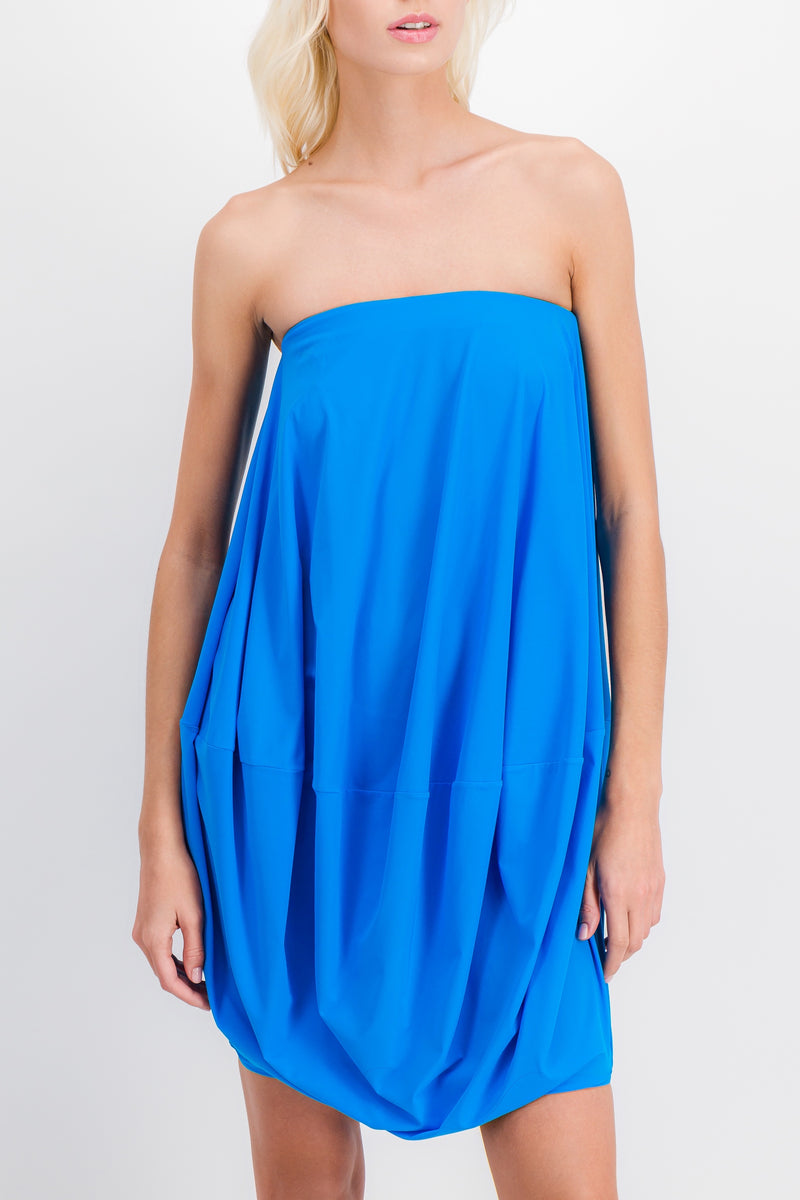Nina Ricci - Bardot draped azur mini dress